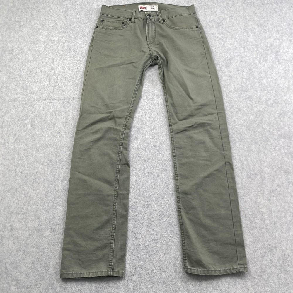 Levi's 511 Jeans Boys 18 (29x29) Green Slim Straight Twill Casual Pants